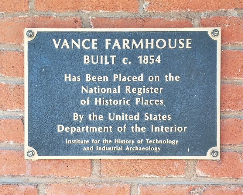 Vance Farmhouse Marker. Click for full size. Vance Farmhouse Marker image. Click for full size.