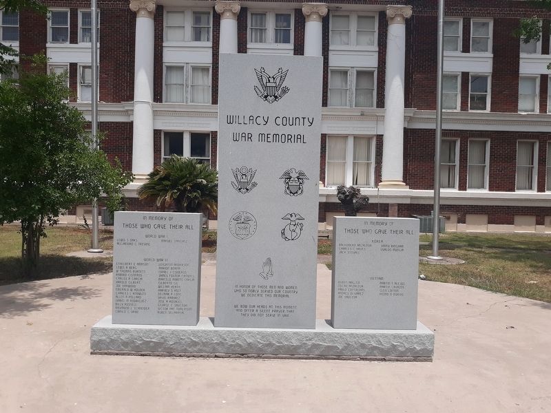 Willacy County War Memorial. Click for full size. Willacy County War Memorial image. Click for full size.