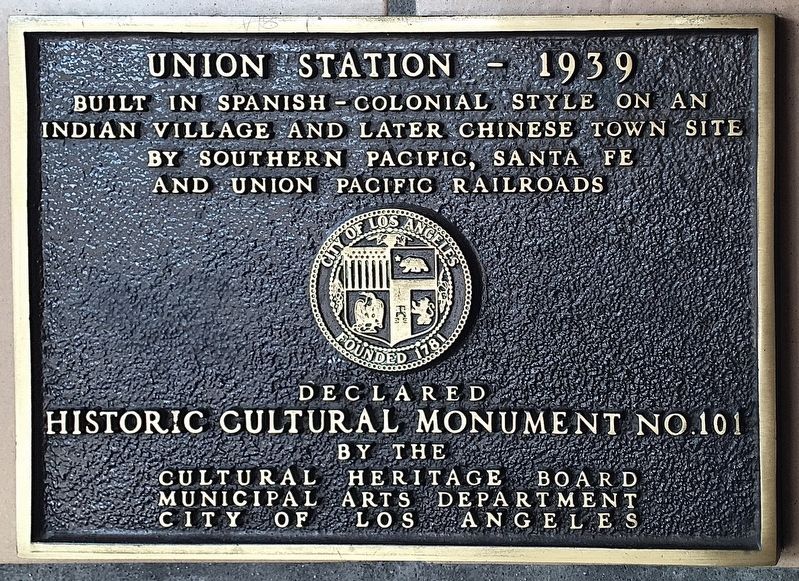Union Station Marker. Click for full size. Union Station Marker image. Click for full size.