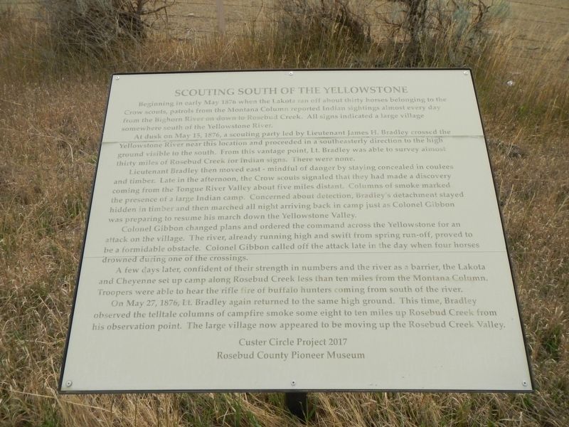 Scouting South of the Yellowstone Marker image. Click for full size.