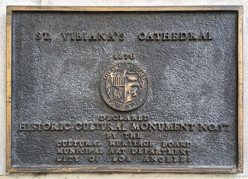 St. Vibianas Cathedral Marker image. Click for full size.