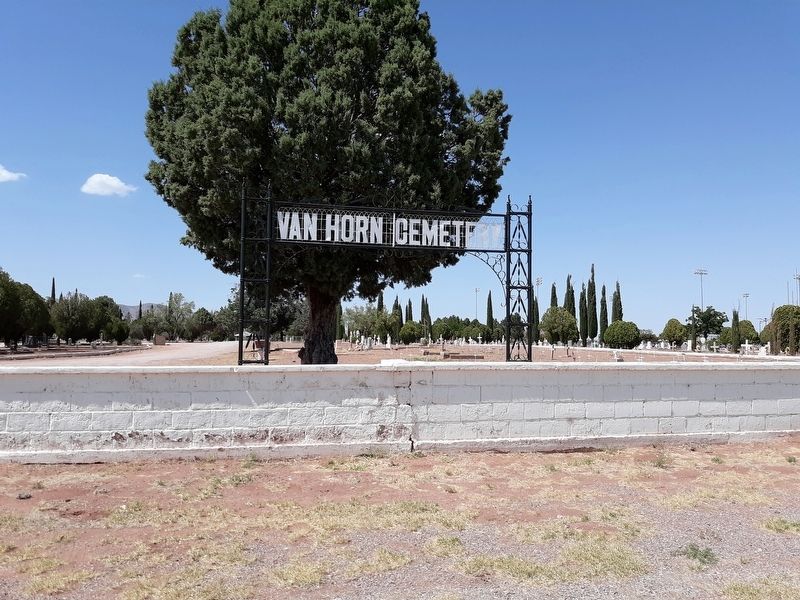 Van Horn Cemetery Sign image. Click for full size.