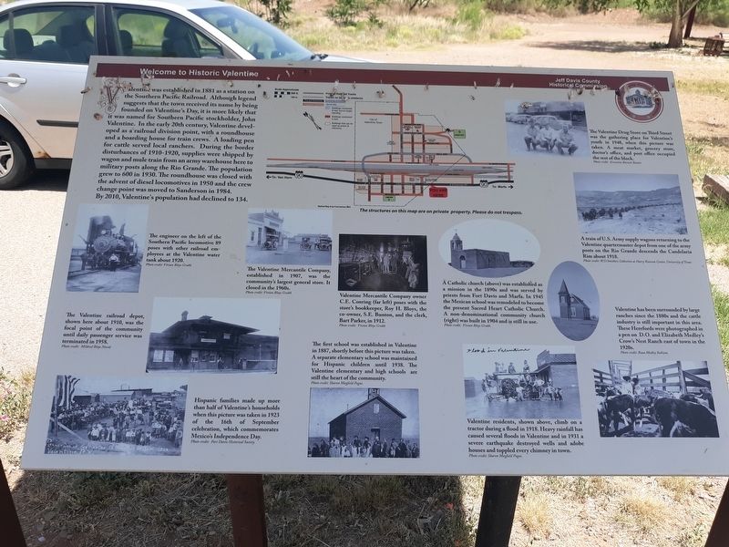 Welcome to Historic Valentine Marker. Click for full size. Welcome to Historic Valentine Marker image. Click for full size.