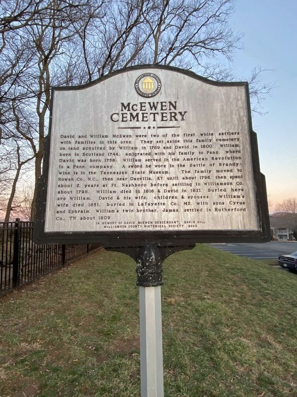McEwen Cemetery Marker image. Click for full size.