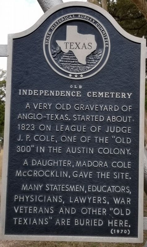 Old Independence Cemetery Marker image. Click for full size.