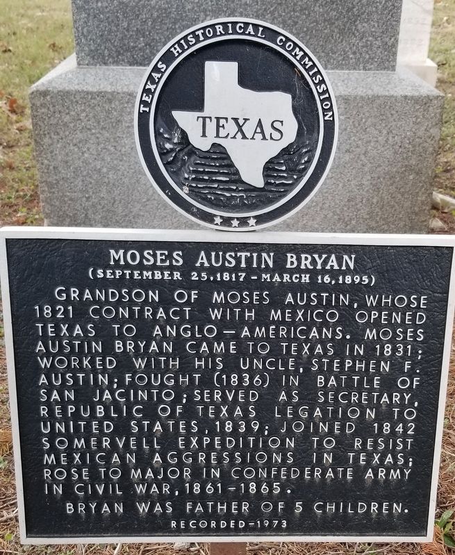 Moses Austin Bryan Marker image. Click for full size.