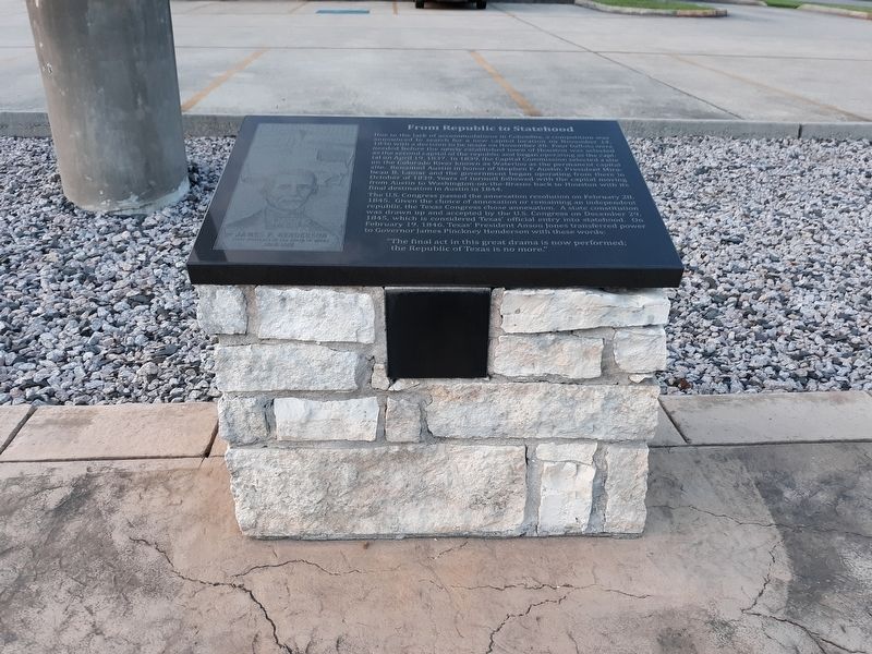 From Republic to Statehood Marker. Click for full size. From Republic to Statehood Marker image. Click for full size.