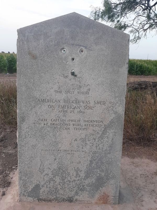 The Spot Where "American Blood was Shed on American Soil" Marker image. Click for full size.
