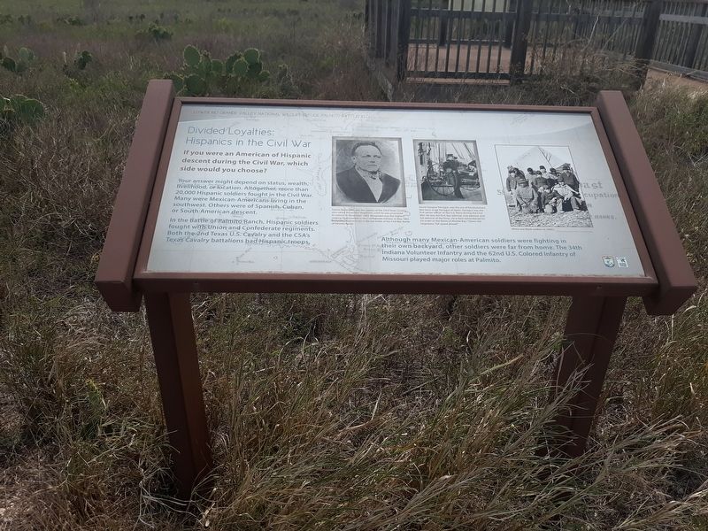 Lower Rio Grande Valley National Wildlife Refuge Palmito Battlefield Marker image. Click for full size.