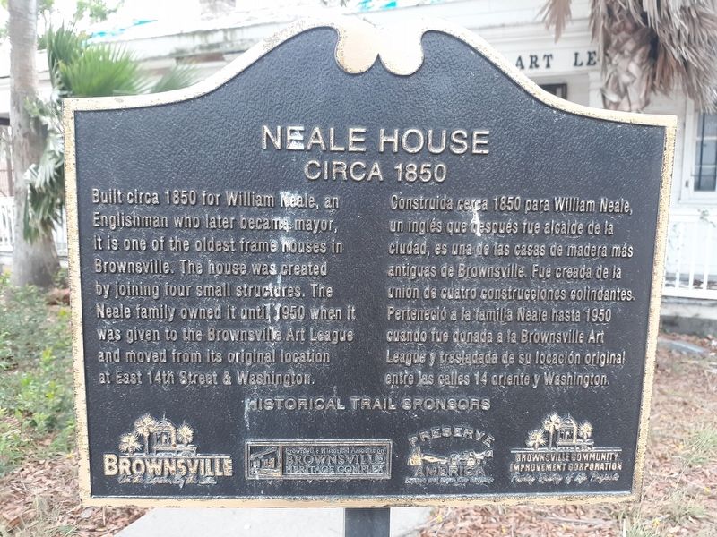 Neale Home Circa 1850 Marker image. Click for full size.