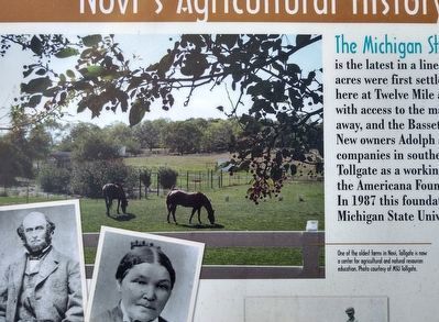 Sharing the Bounty: Novi's Agricultural History at Tollgate Marker — top left image image. Click for full size.
