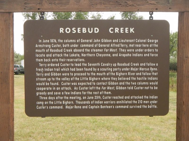 Rosebud Creek Marker image. Click for full size.
