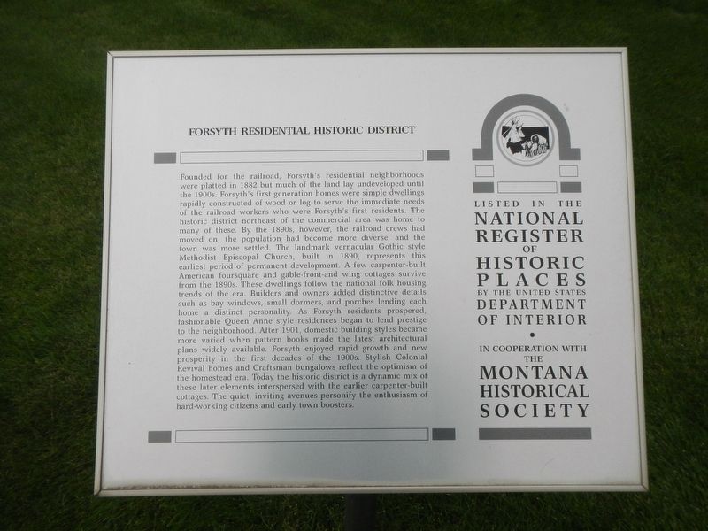 Forsyth Residential Historic District Marker. Click for full size. Forsyth Residential Historic District Marker image. Click for full size.