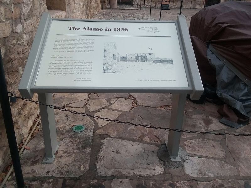 The Alamo in 1836 Marker image. Click for full size.