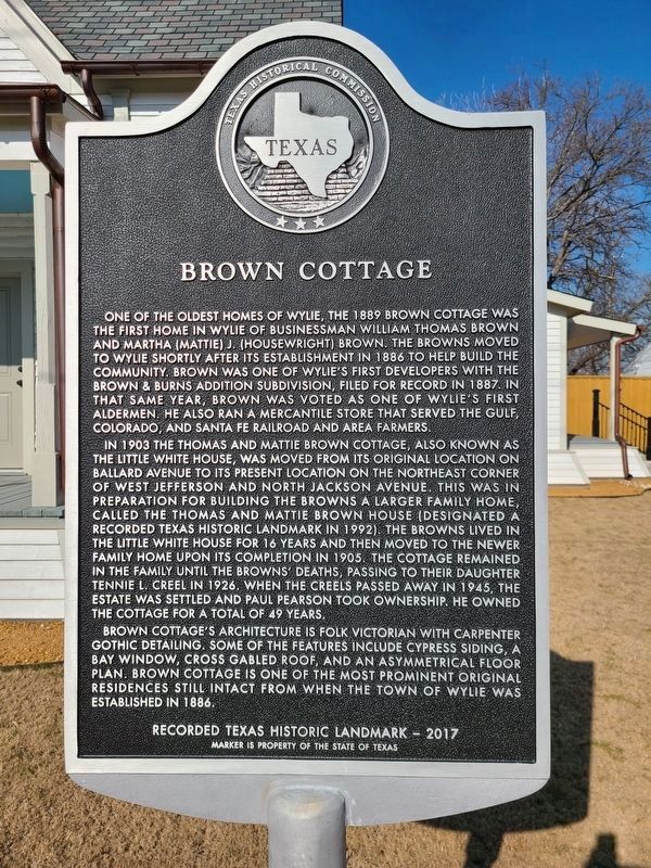 Brown Cottage Marker image. Click for full size.