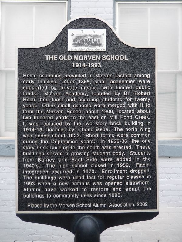 The Old Morven School Marker image. Click for full size.