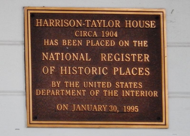 Harrison-Taylor House Marker image. Click for full size.