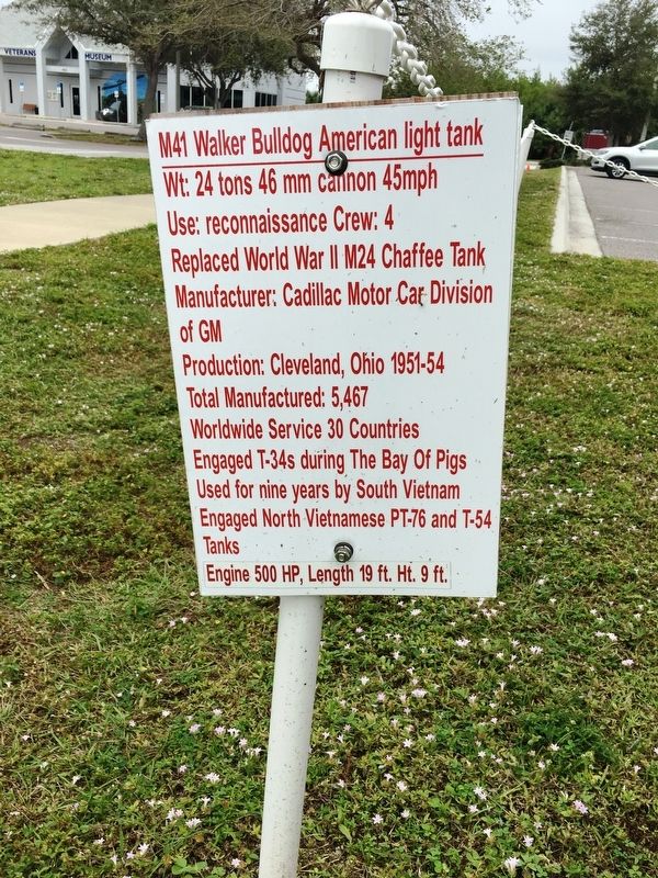 M41 Walker Bulldog American light tank Marker. Click for full size. M41 Walker Bulldog American light tank Marker image. Click for full size.