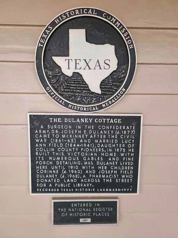 The Dulaney Cottage Marker. Click for full size. The Dulaney Cottage Marker image. Click for full size.