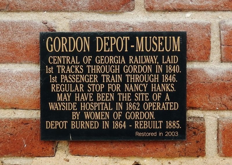 Gordon Depot-Museum Marker image. Click for full size.
