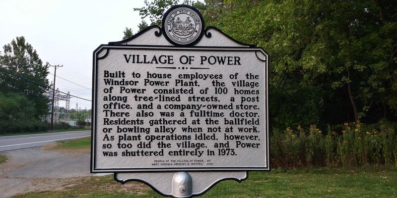 Village of Power side of the marker image. Click for full size.