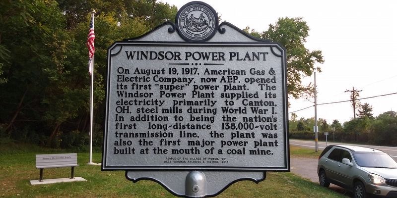 Windsor Power Plant side of the marker image. Click for full size.