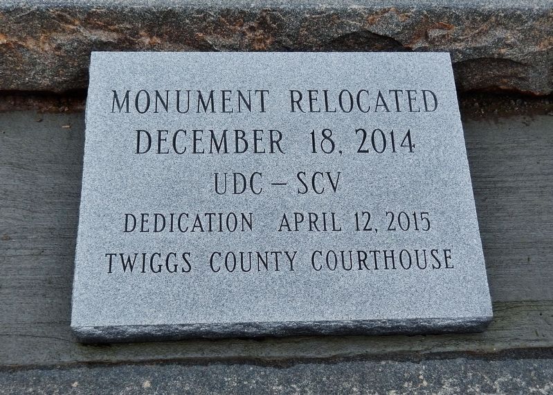 Twiggs County Civil War Monument (<i>2015 re-dedication</i>) image. Click for full size.
