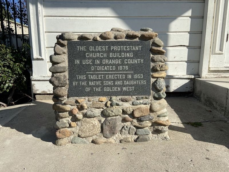 The Oldest Protestant Church Building in Use in Orange County Marker. Click for full size. The Oldest Protestant Church Building in Use in Orange County Marker image. Click for full size.