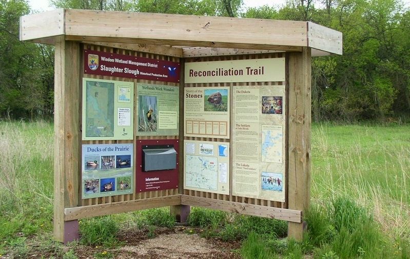 Slaughter Slough Waterfowl Production Area kiosk image. Click for full size.