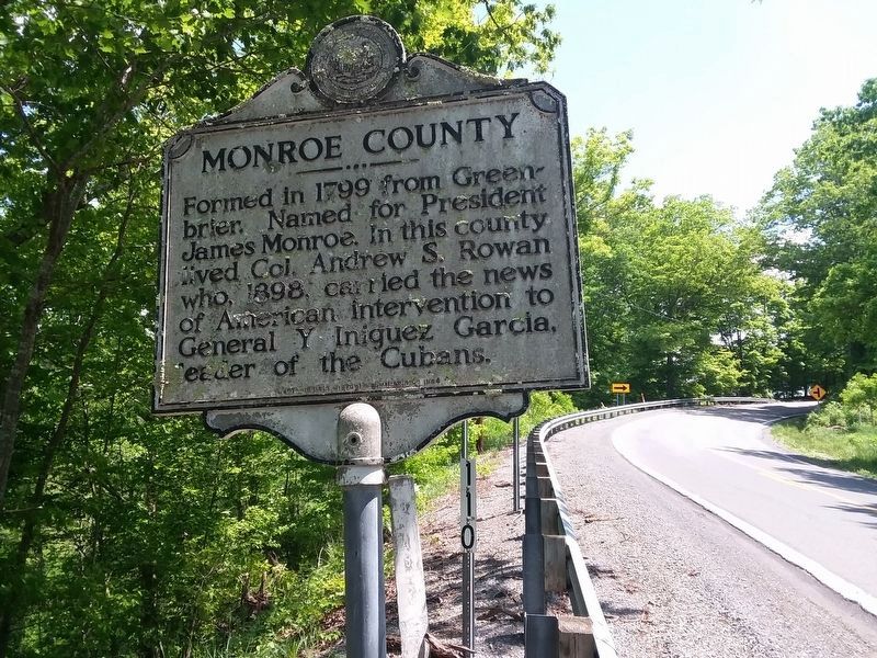 Monroe County side of the marker image. Click for full size.