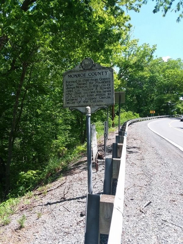 Monroe County side of the marker image. Click for full size.
