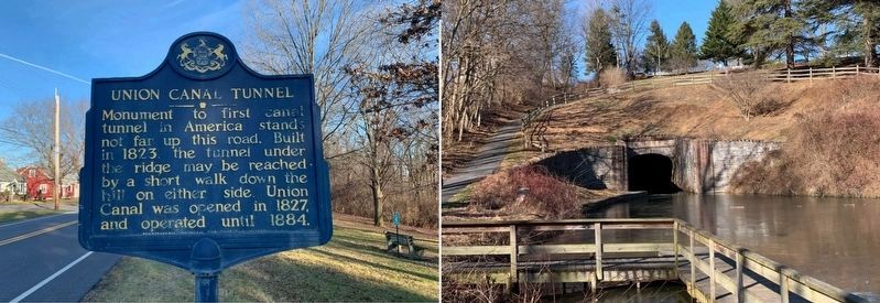 Union Canal Tunnel Marker. Click for full size. Union Canal Tunnel Marker image. Click for full size.