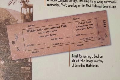 Worth the Drive to Walled Lake Amusement Park Marker — bottom near right image image. Click for full size.