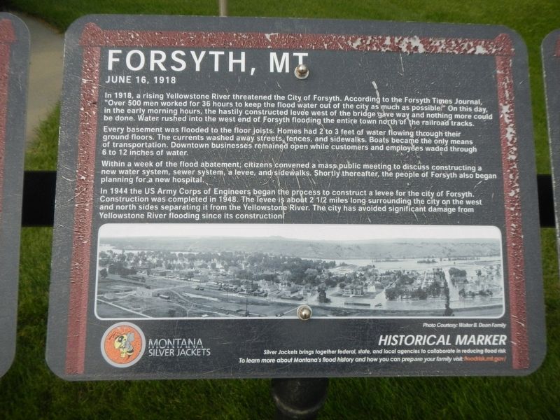 Forsyth, MT Marker, panel 2 image. Click for full size.