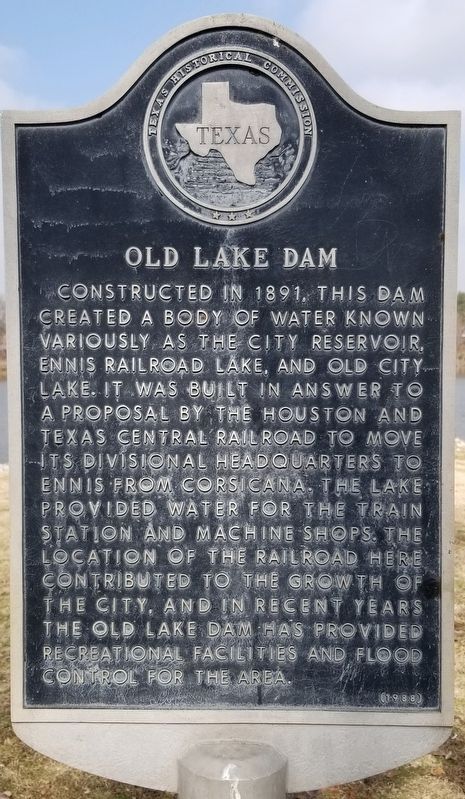 Old Lake Dam Marker image. Click for full size.
