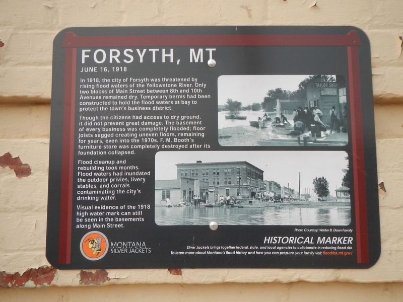 Forsyth, MT Marker image. Click for full size.
