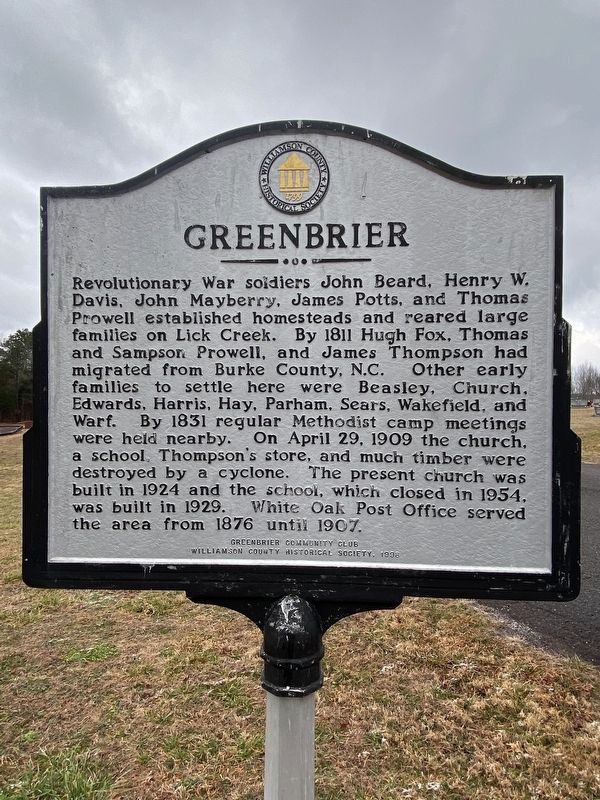 Greenbrier Marker image. Click for full size.