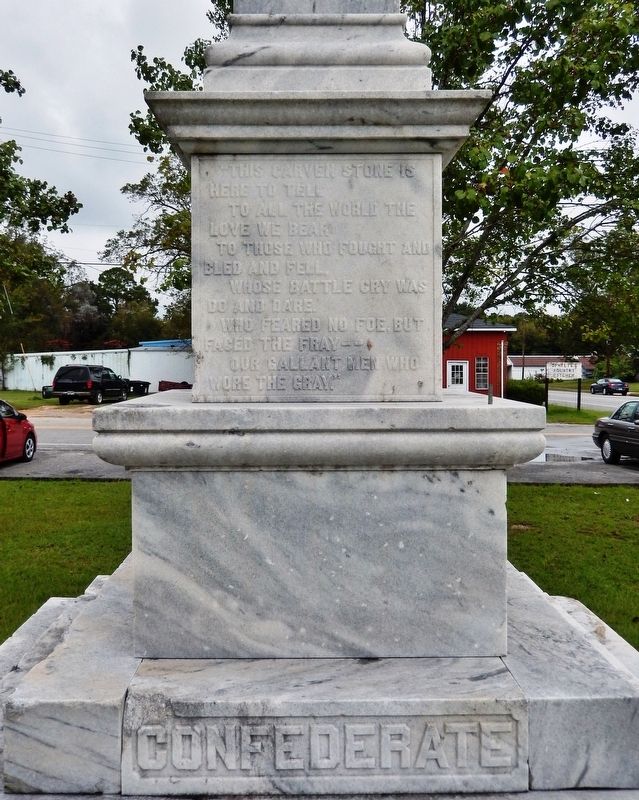 Wilcox County Confederate Monument<br>(<i>south side</i>) image. Click for full size.