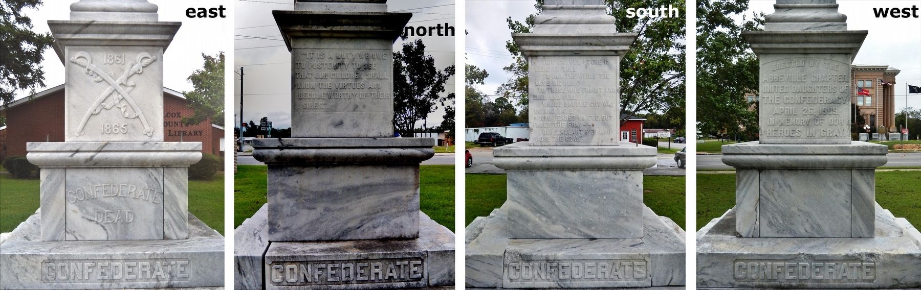 Wilcox County Confederate Monument (<i>inscription detail</i>) image. Click for full size.