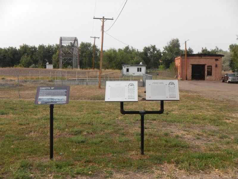 Forsyth, MT Marker (on the left). Click for full size. Forsyth, MT Marker (on the left) image. Click for full size.
