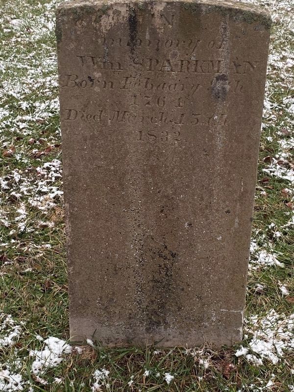 Gravesite of William Sparkman. Click for full size. Gravesite of William Sparkman image. Click for full size.