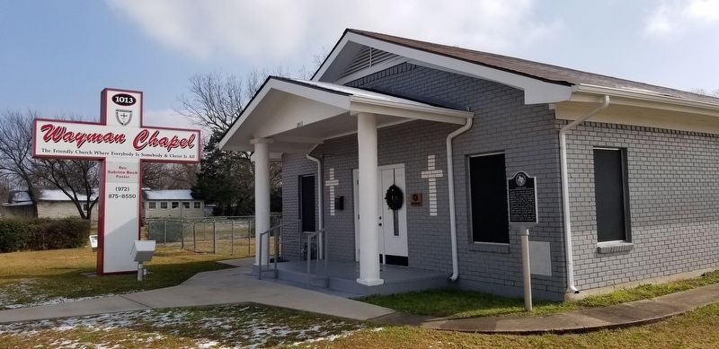 Wayman Chapel African Methodist Episcopal Church and Marker. Click for full size. Wayman Chapel African Methodist Episcopal Church and Marker image. Click for full size.