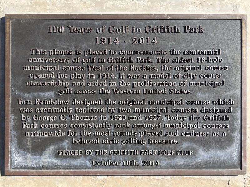 100 Years of Golf Marker. Click for full size. 100 Years of Golf Marker image. Click for full size.