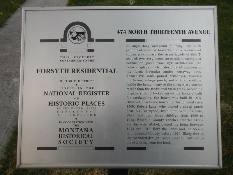 474 North Thirteenth Avenue Marker image. Click for full size.