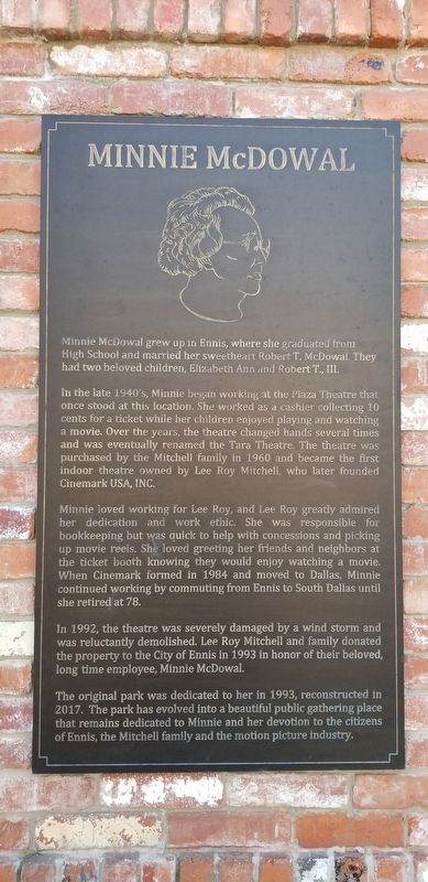 Minnie McDowal Marker. Click for full size. Minnie McDowal Marker image. Click for full size.