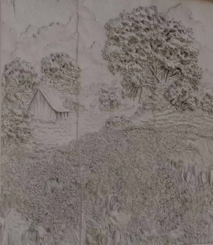 Closeup of the "The Old Homeplace" artwork by LaJuan Schlegel.. Click for full size. Closeup of the "The Old Homeplace" artwork by LaJuan Schlegel. image. Click for full size.