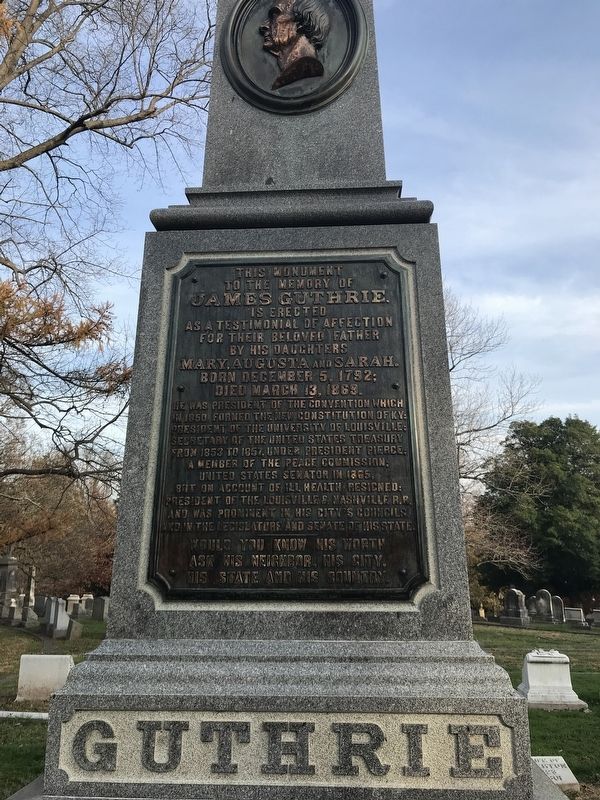 This monument to the memory of James Guthrie Marker image. Click for full size.