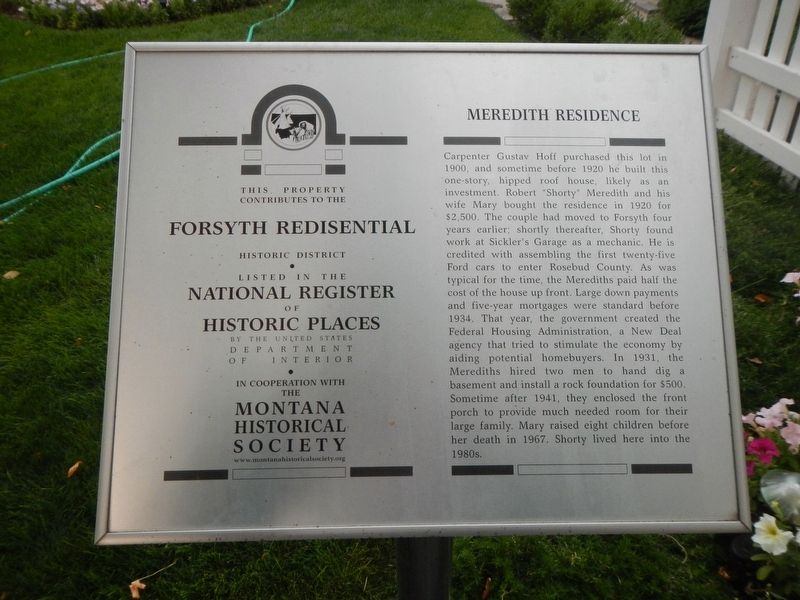 Meredith Residence Marker image. Click for full size.