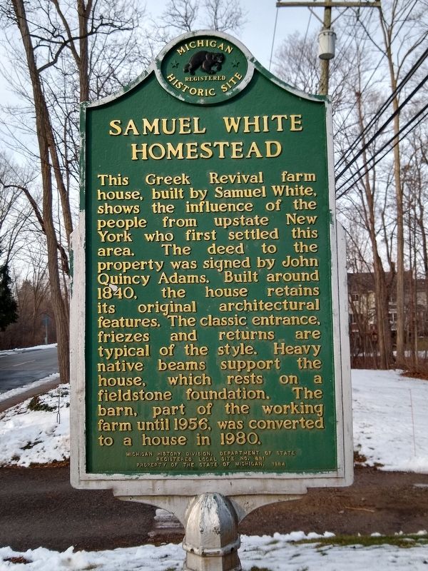 Colonel Samuel White / Samuel White Homestead Marker image. Click for full size.