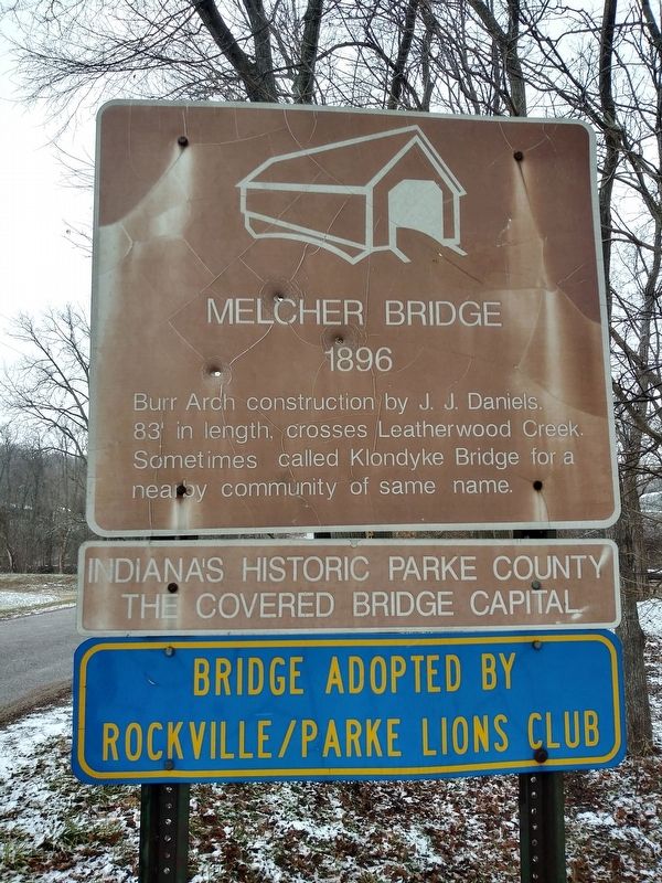 Melcher Bridge Marker image. Click for full size.